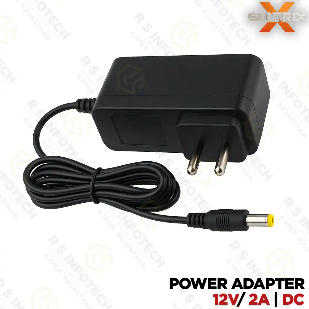 SOLTRIX 12V 2A DC POWER ADAPTER FOR CCTV & ELECTRONICS (1YEAR)