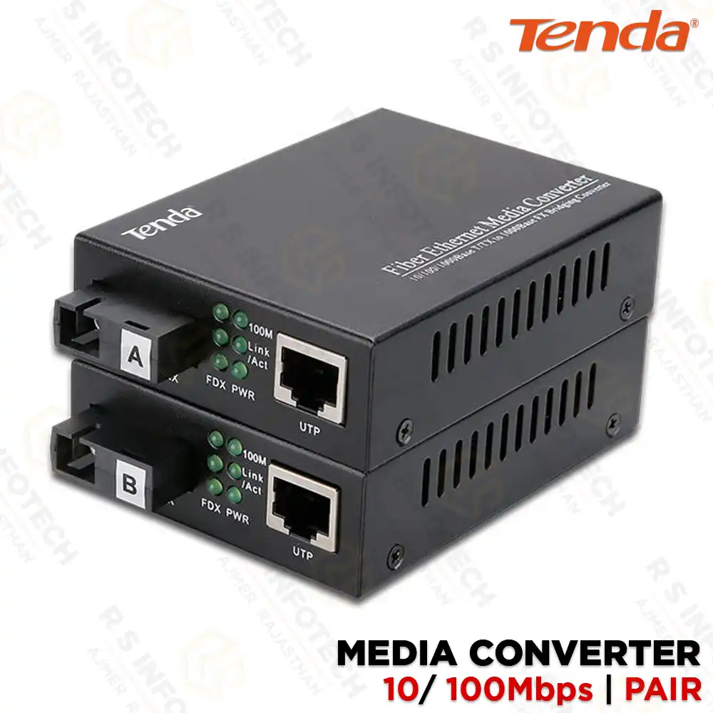 TENDA 10/100 MEDIA CONVERTER | NETWORK CONVERTER | FIBER TO LAN | FAST ETHERNET