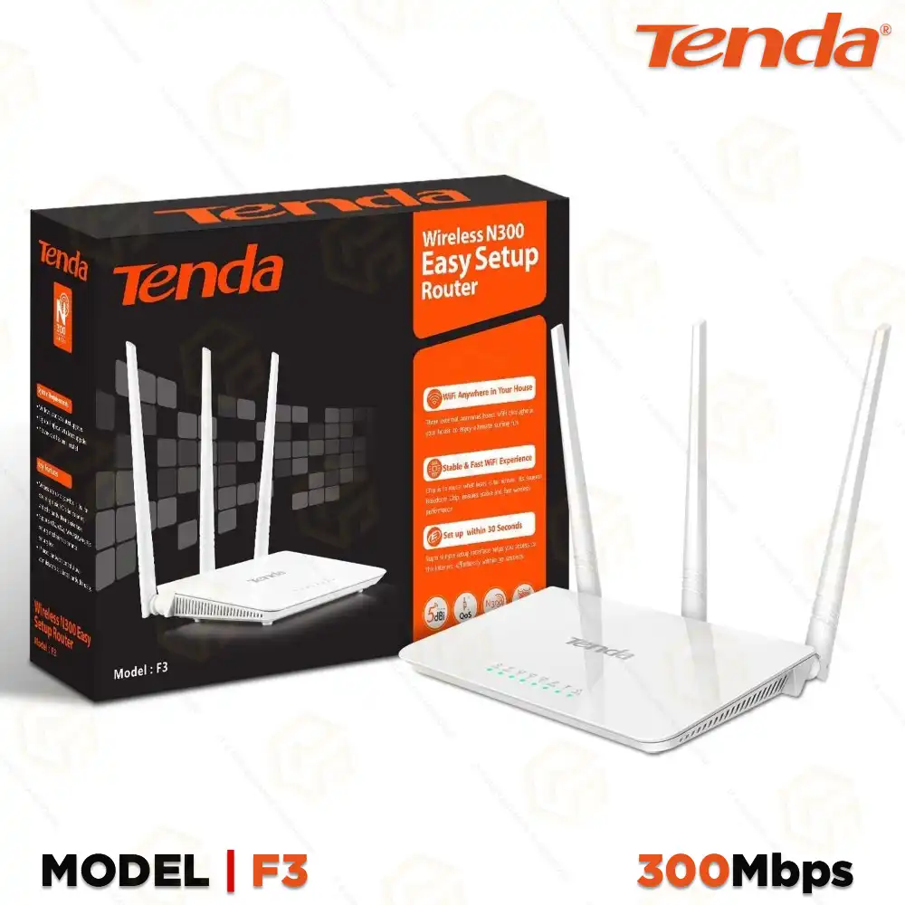 TENDA 300MBPS WIRELESS ROUTER F3