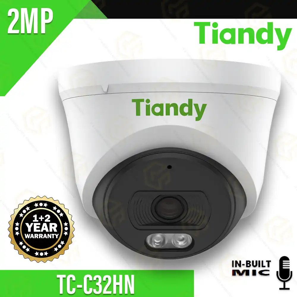 TIANDY 2MP DOME 2.8MM INBUILT MIC TC-C32HN