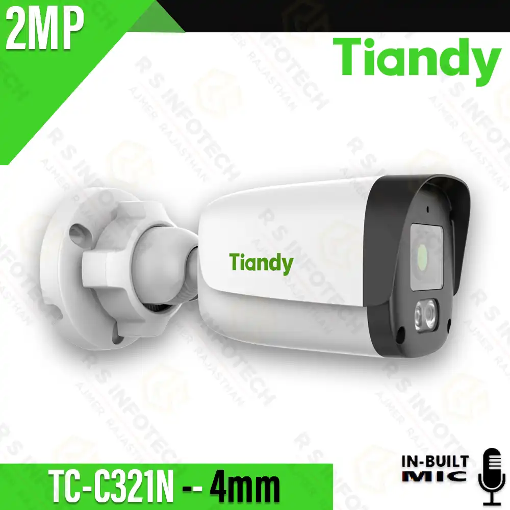 TIANDY TC-C321N 2MP 4MM LENS IP BULLET CAMERA WITH MIC