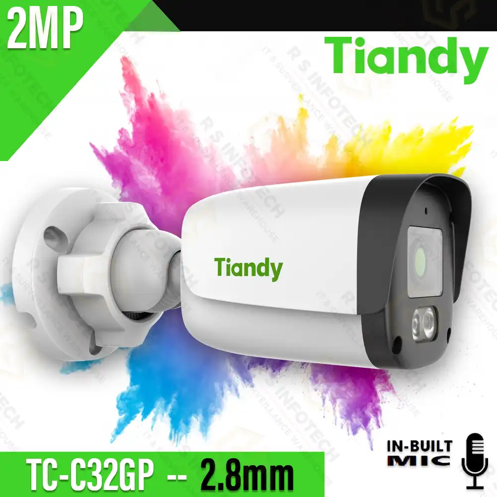 TIANDY TC-C32GP 2MP IP BULLET CAMERA 2.8MM LENS COLOR+MIC