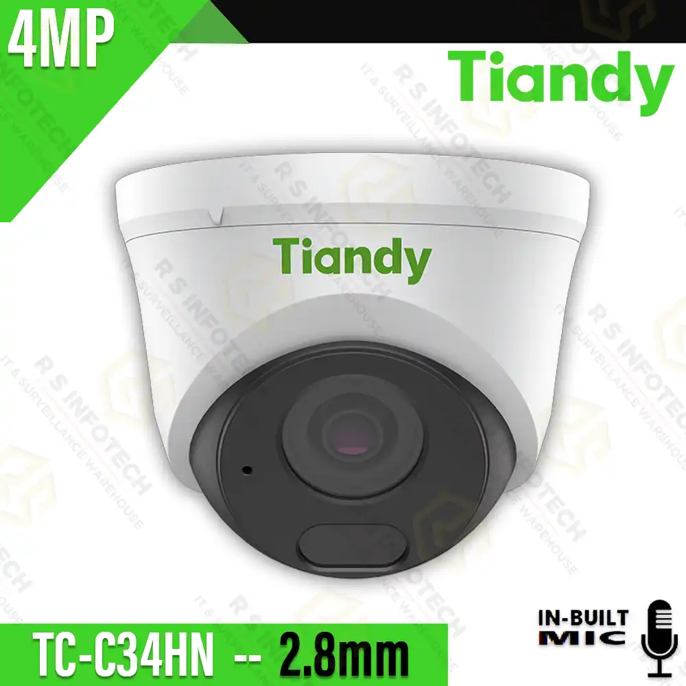 TIANDY TC-C34HN 4MP 2.8MM DOME CAMERA (BUILT IN MIC)