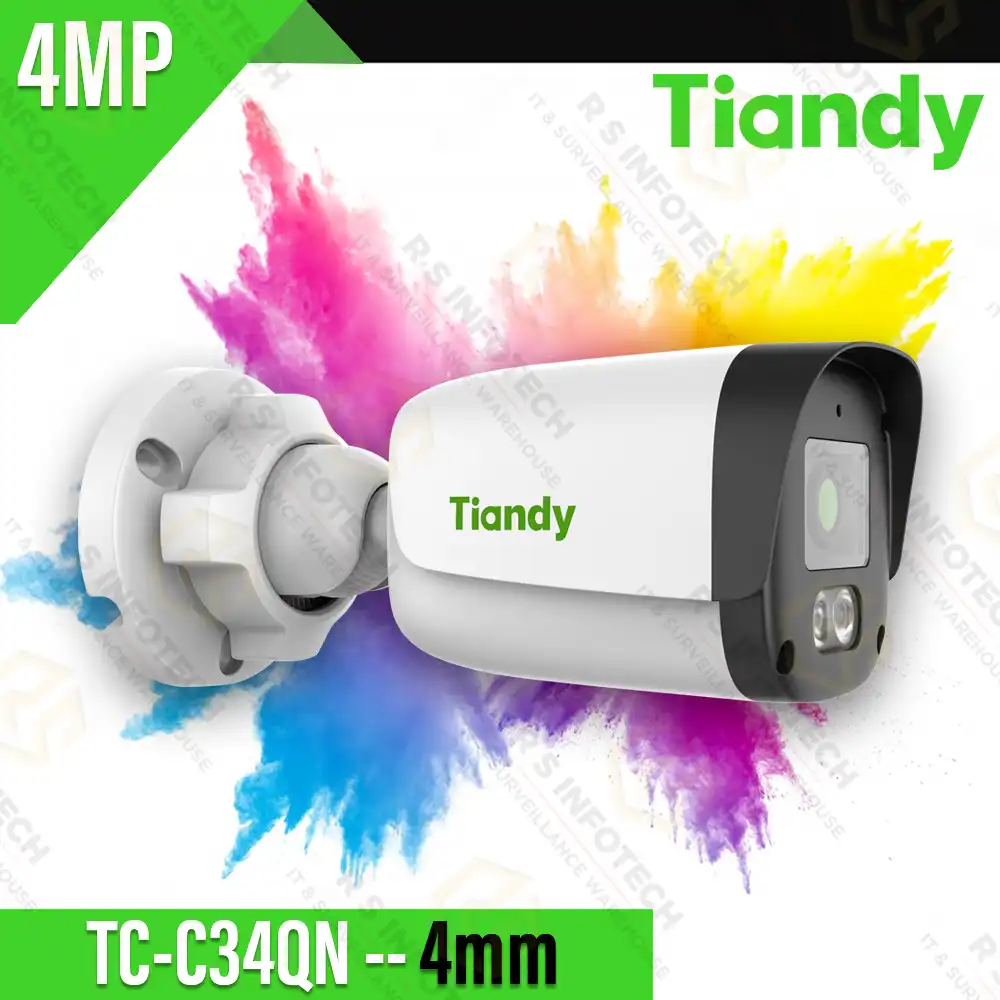 TIANDY TC-C34QN 4MP 4MM LENS  BULLET CAMERA (COLOR+MIC)