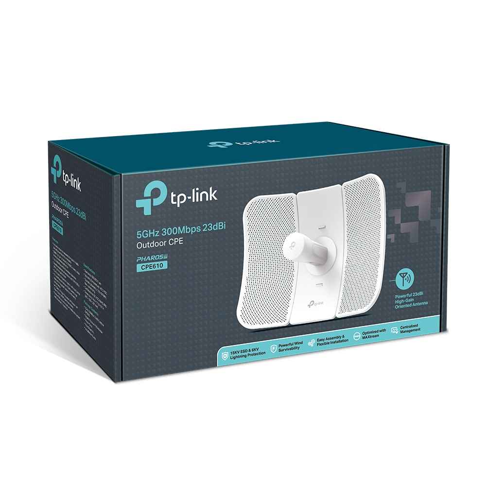 TP-LINK CPE610 5GHZ 300MBPS OUTDOOR 23DBI P2P UPTO 30KM