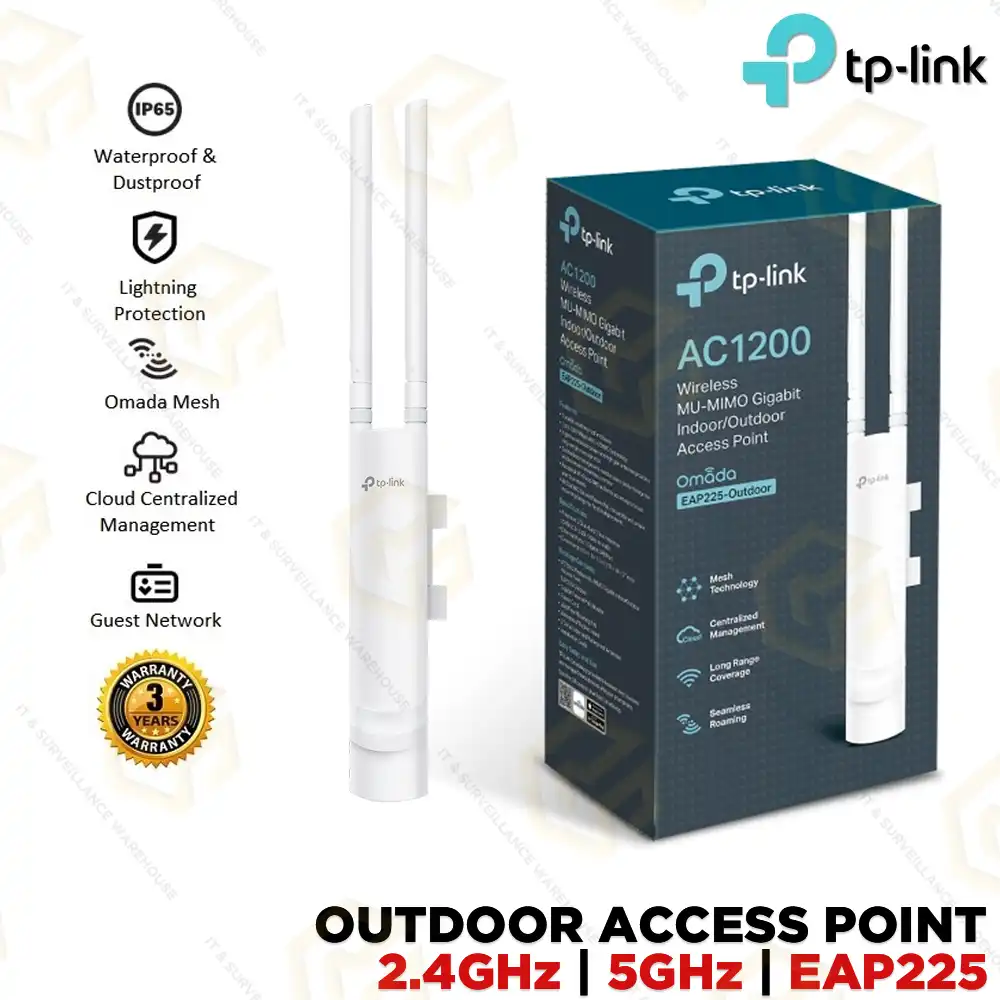 TP-LINK AC11200 EAP225 DUAL BAND OUTDOOR ACCESS POINT