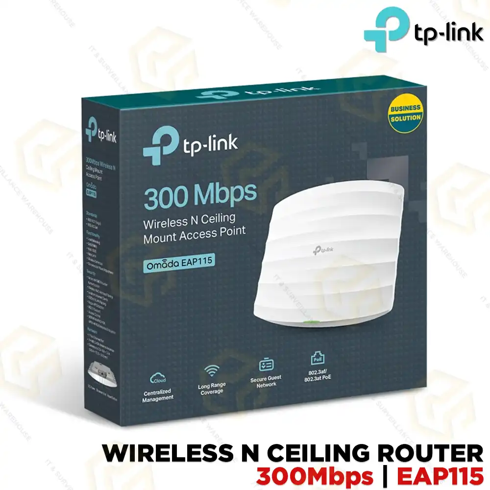 TP-LINK EAP115 WIRELESS N CELLING MOUNT ACCESS POINT