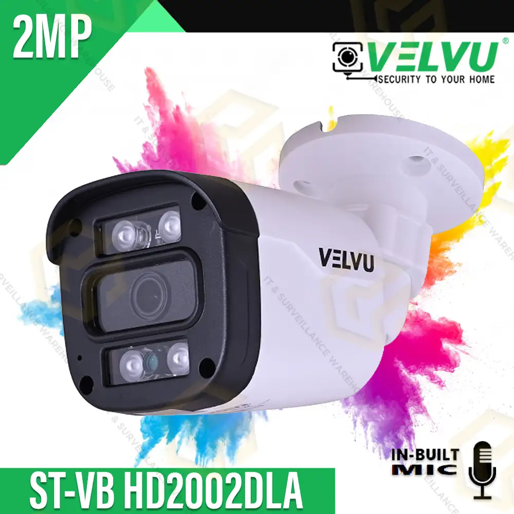 VELVU 2MP DUAL LIGHT COLOR+MIC HD BULLET HD2002DLA