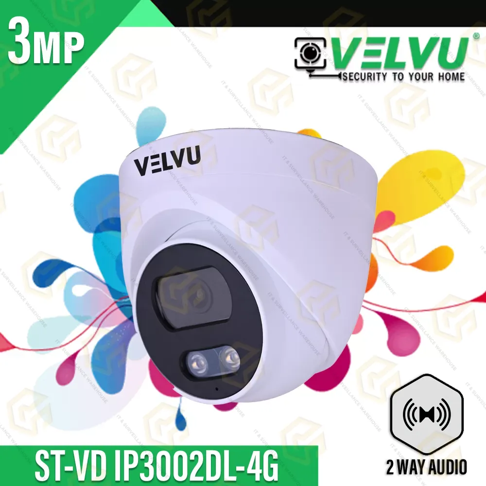 VELVU 3MP 4G DOME IP3002DL-4G COLOR+2 WAY AUDIO