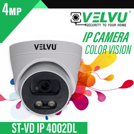 VELVU 4MP IP DOME 4002DL COLOR+MIC 2.8MM (2YEAR)