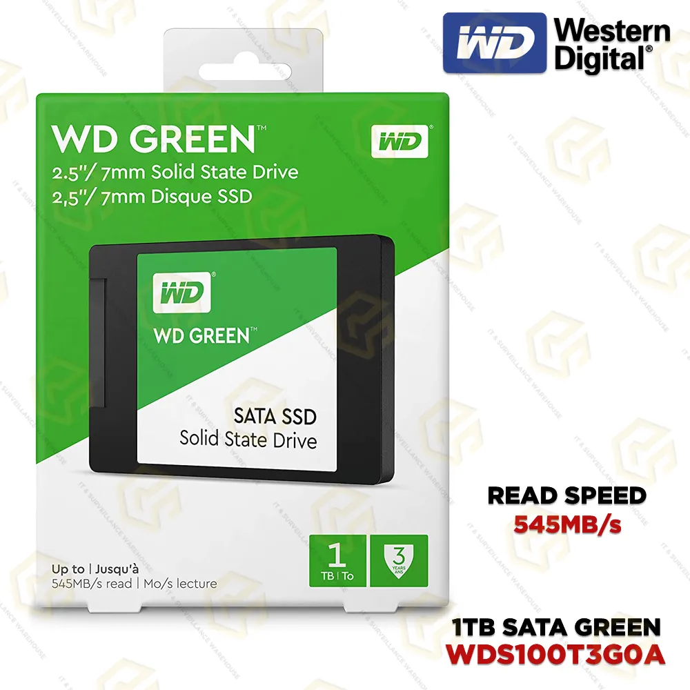 WD 1TB SATA SSD GREEN SSD (3YEAR)
