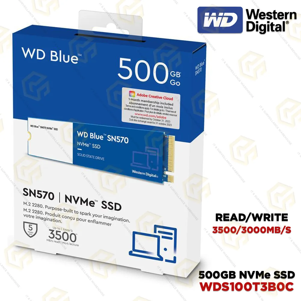 WD 500GB NVME SSD SN570  (5YEAR)