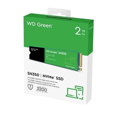 WD GREEN SN350 2TB NVME SSD | M.2 2280 | PCIe Gen3 x4 | 3200 MB/s