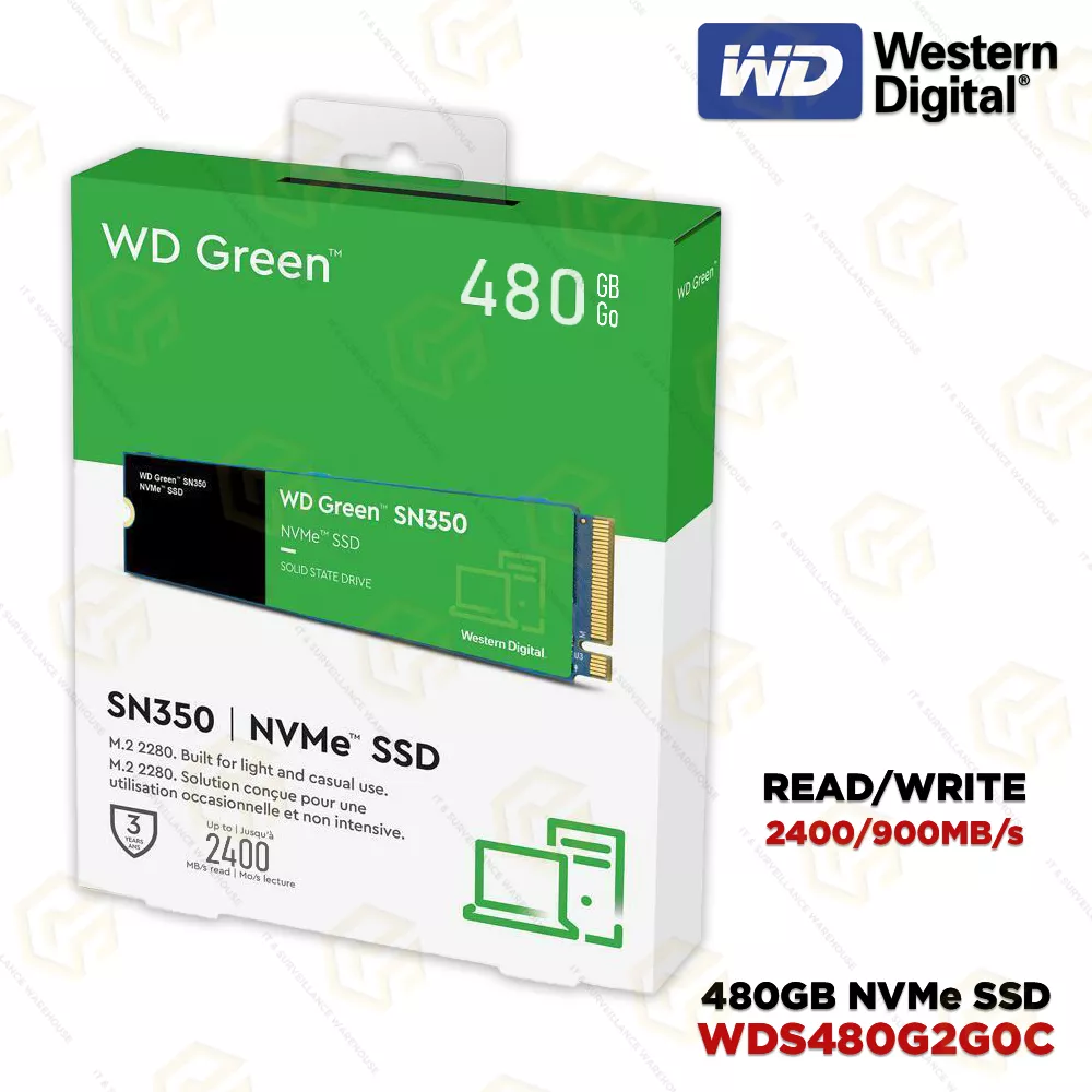 WD GREEN SN350 480GB NVME SSD M.2 (3YEAR)