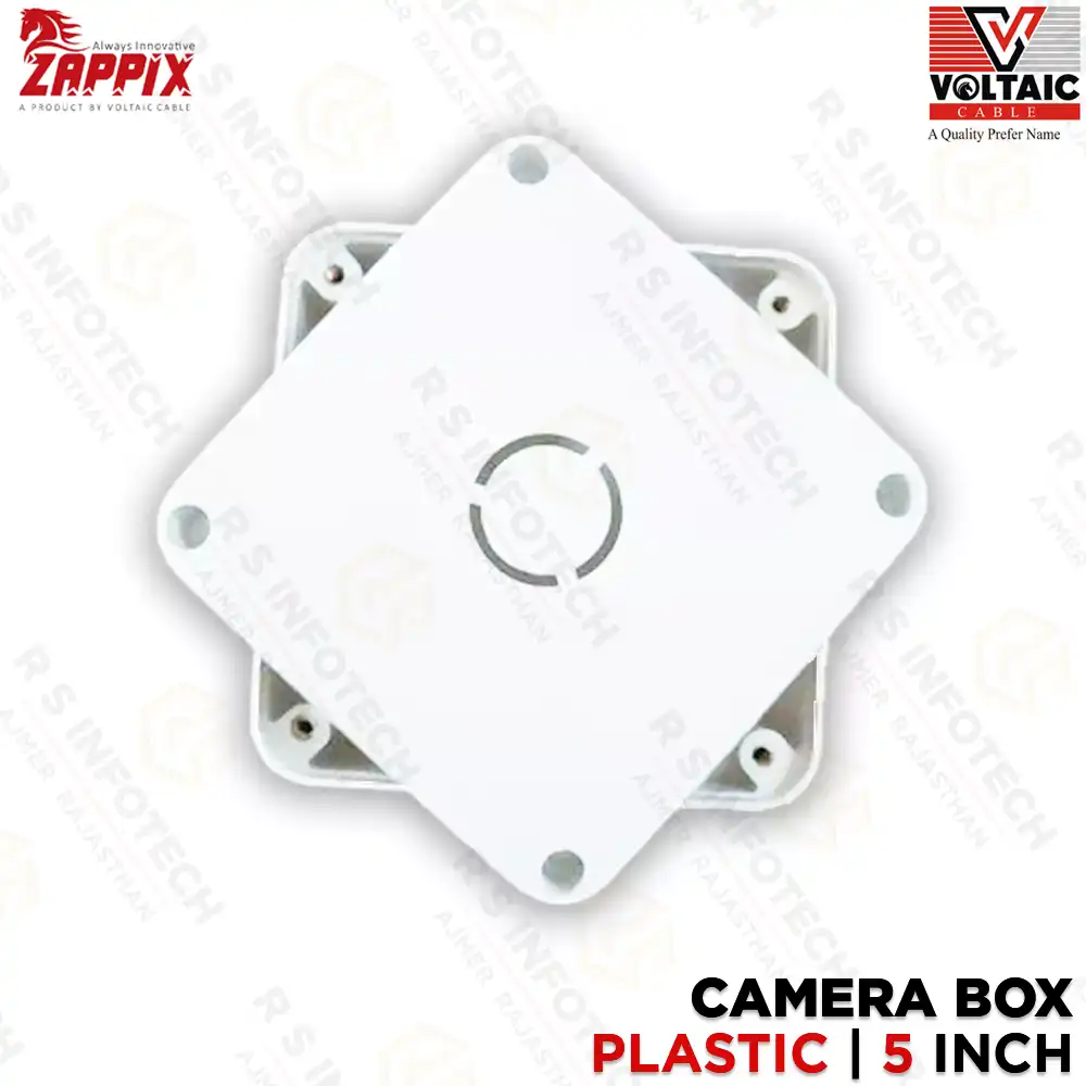 ZAPPIX 5 INCH CCTV JUNCTION BOX | PVC | WEATHERPROOF | CAMERA MOUNT BOX