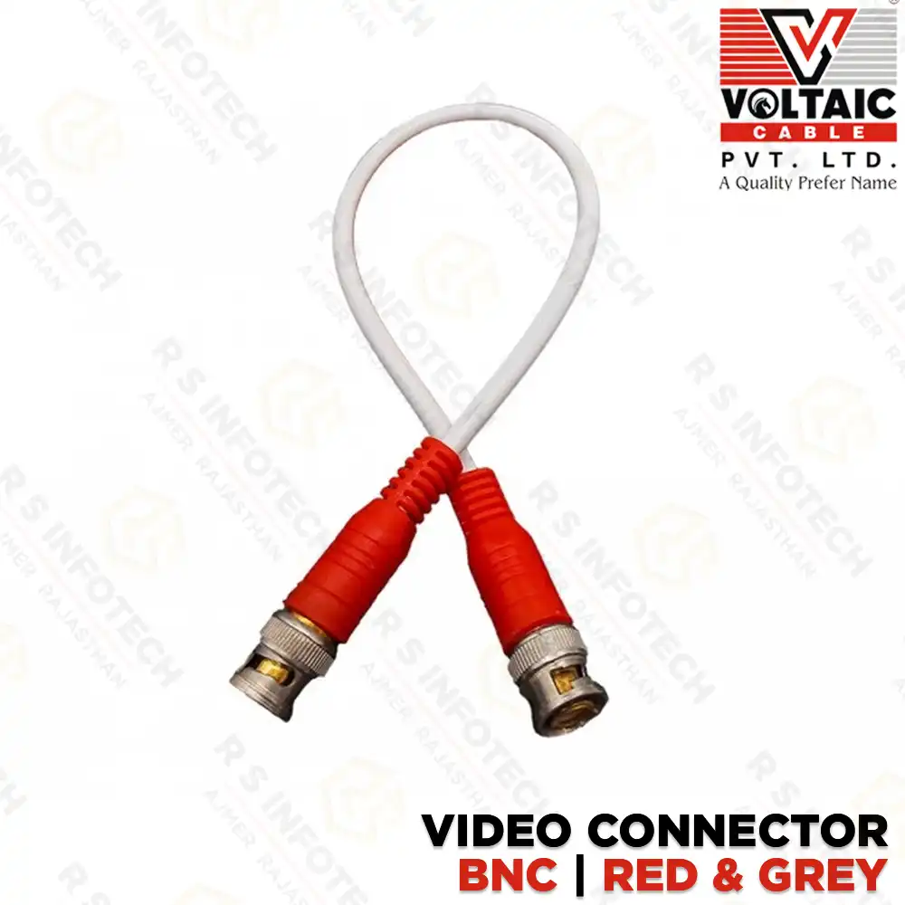 ZAPPIX BNC CONNECTOR WITH WIRE Z713 (RED+GRAY COLOR)